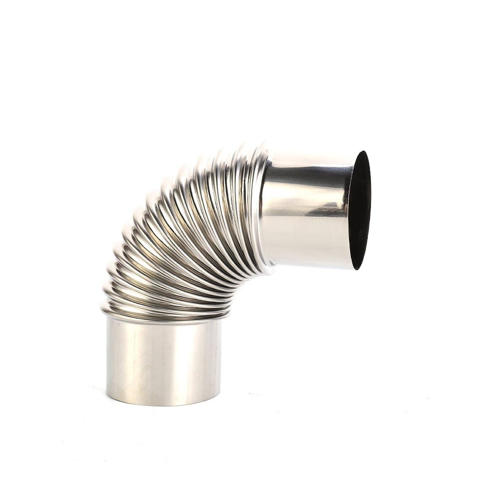 90-Grad-Ofenrohr, Edelstahl-Gewinde, 90-Grad-Bogen, Ofenrohr, Auspuffrohr, 60–80 mm | 80mm