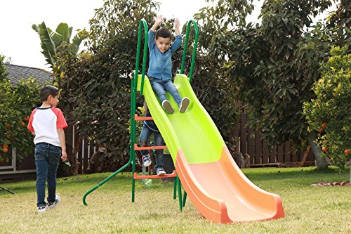 SLIDEWHIZZER Kids Play Outdoor Playground Slide; 8-FT Freestanding Playset and Rider for Children. Backyard Toy Entertainment Play Set. Learn While Playing. Exceedingly Safe. Fun for Hours. - Thumbnail 2