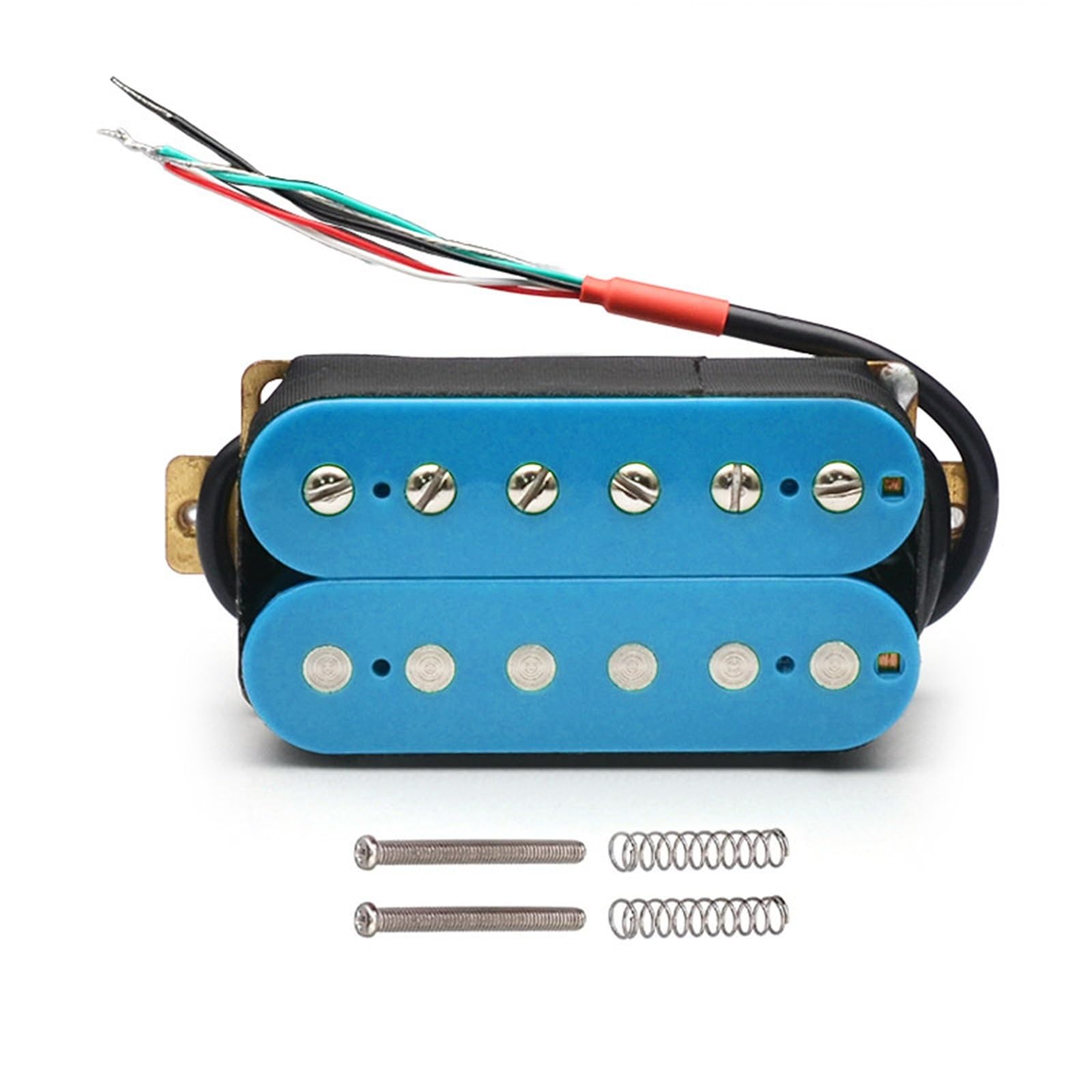 Przetwornik Do Gitary Elektrycznej Szpula Do Gitary Elektrycznej | Bezramowy przetwornik humbucker do gitary elektrycznej 50 mm/52 mm z sześcioma strunami(Sky Blue 50mm pickup)