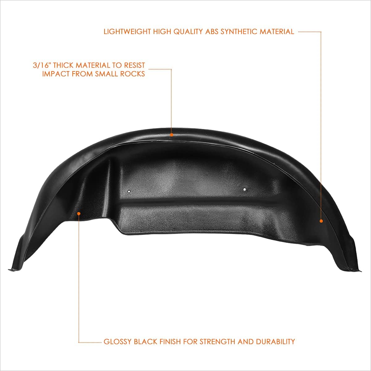 2Pcs Rear Wheel Well Liner Fender Guard Inner Mud Flap Compatible with 17-19 Ford F250 F350 Super Duty