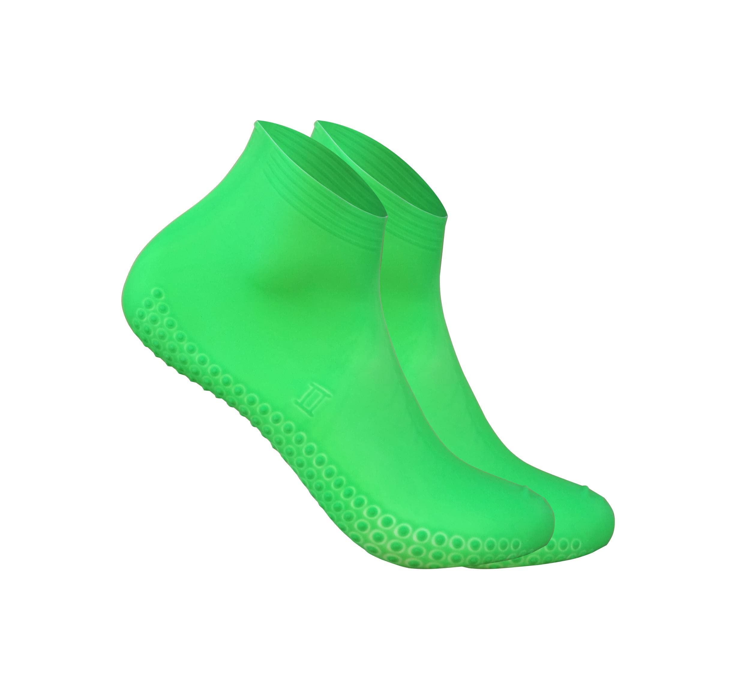 Blue Reef Unisex Bright Colour Verruca Latex Swimming Socks Tight Fitting Dimple Sole Protection Against Poolside Foot Infections (Green Medium Junior (UK 1-2 EU 33-35))