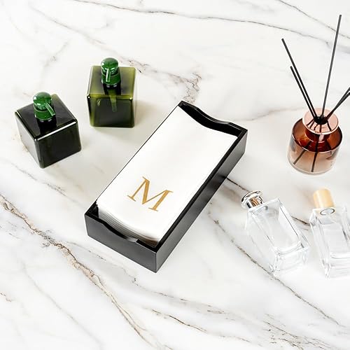 Miniatura 237 de Luxenap - Toallas de invitados de 15.8 x 7.9 pulgadas, 50 toallas de mano con letras plateadas, letra "P", fuente Sans Serif, servilletas de papel