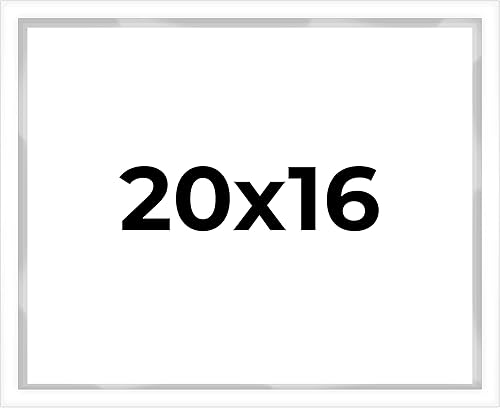 Marco de caja de sombra blanca de 20 x 16 pulgadas, marco de caja de sombras, tamaño interior de 20 x 16 x 1 pulgadas de profundidad, marco blanco