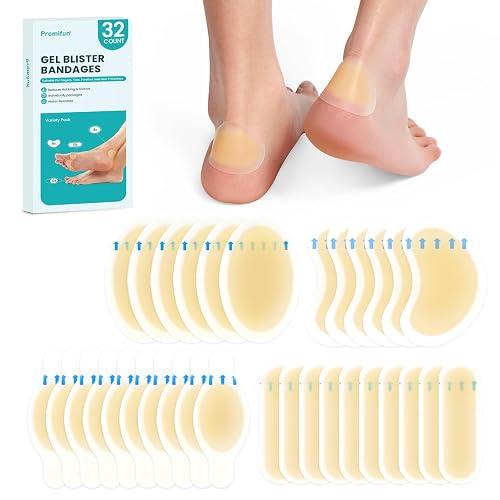 Hydrocolloid Gel Blister Bandages Pads Promifun 32ct Waterproof Adhesive Blisters Bandages