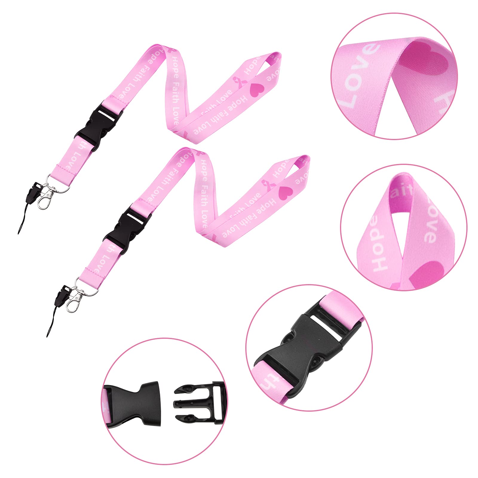 Longes Rose WANDIC - Soutien Cancer Du Sein 4 Pièces