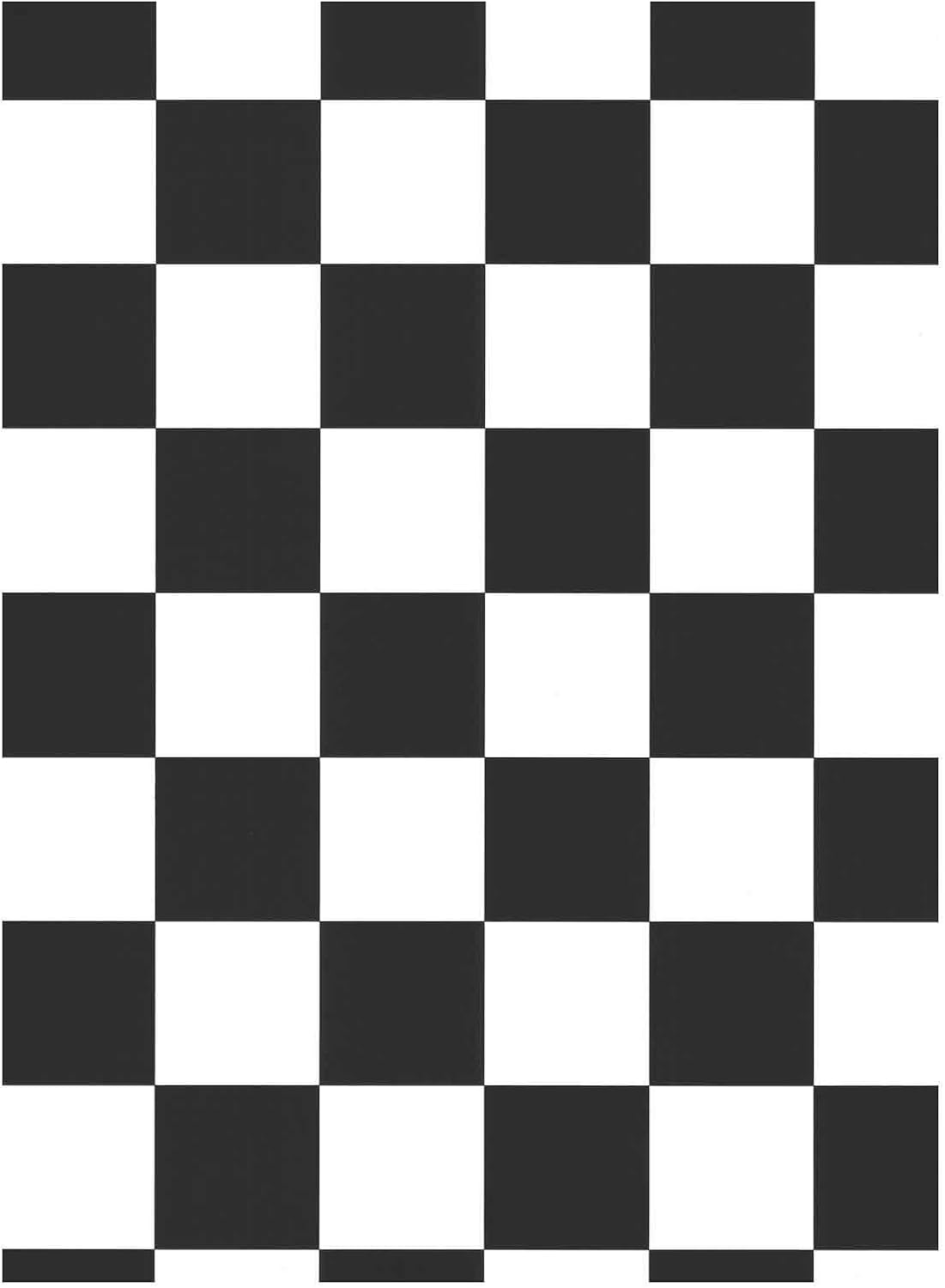 York Wallcoverings IN2643 Check Wallpaper, Black/White