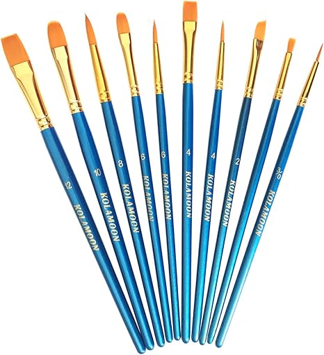 Amazon Kolamoon 10本水彩画 筆 アクリル絵の具 面相筆セット 油彩筆 絵筆セット 油彩油绘用筆 塗装筆 筆塗りセット 丸筆 平筆 筆 ブラシ 通販 Amazon Kolamoon 10本水彩画 筆 アクリル絵の具 面相筆セット 油彩筆 絵筆セット 油彩油绘用筆 塗装筆 筆塗りセット 丸筆 平筆 筆 ブラシ 通販