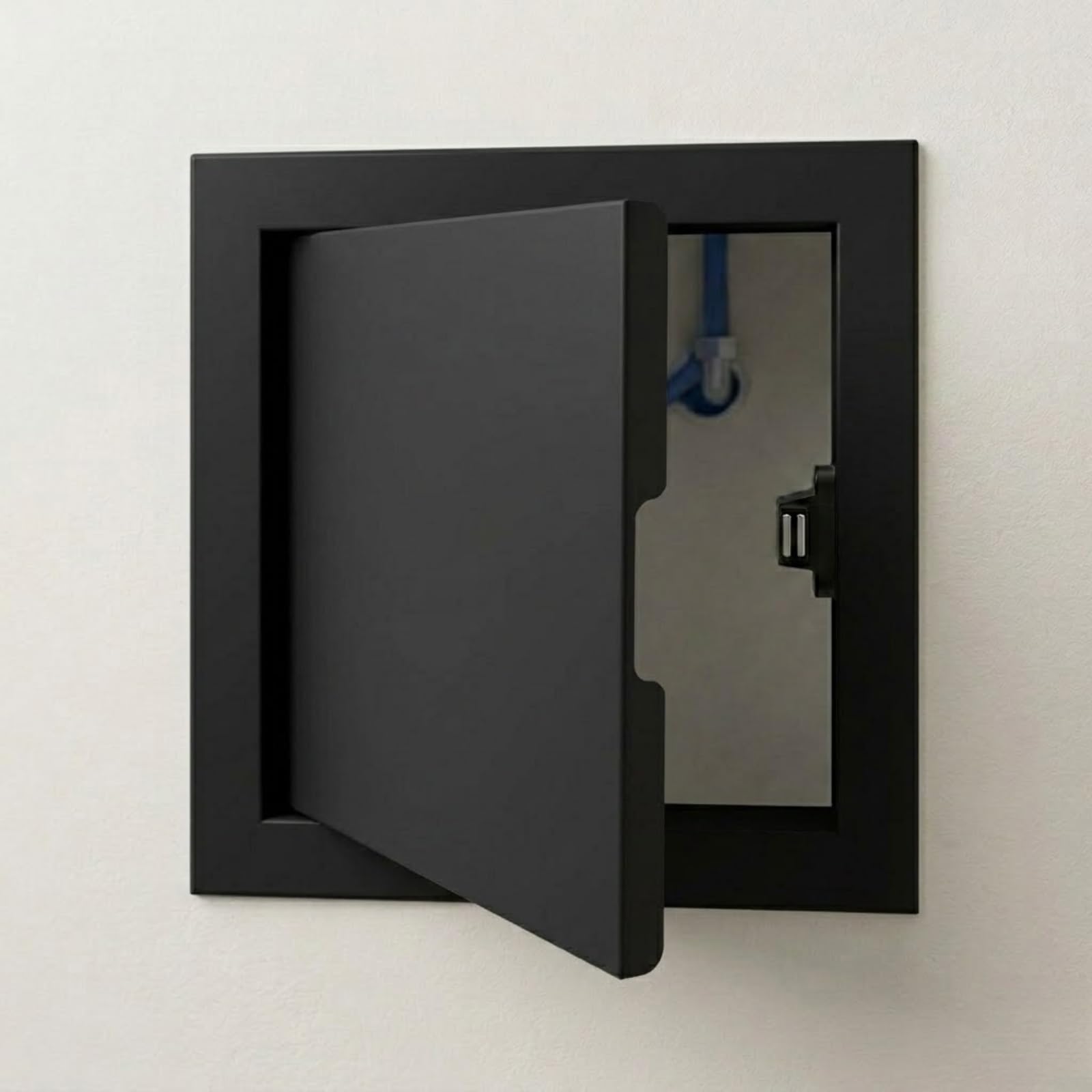Yqyhnb Black Aluminum Access Panel, Square Inspection Hatch For Wall & Ceiling, Flush Fit Access Door For Drywall, Electrical & Plumbing, Push-To-Open Concealed Access Panel(,16X24in)