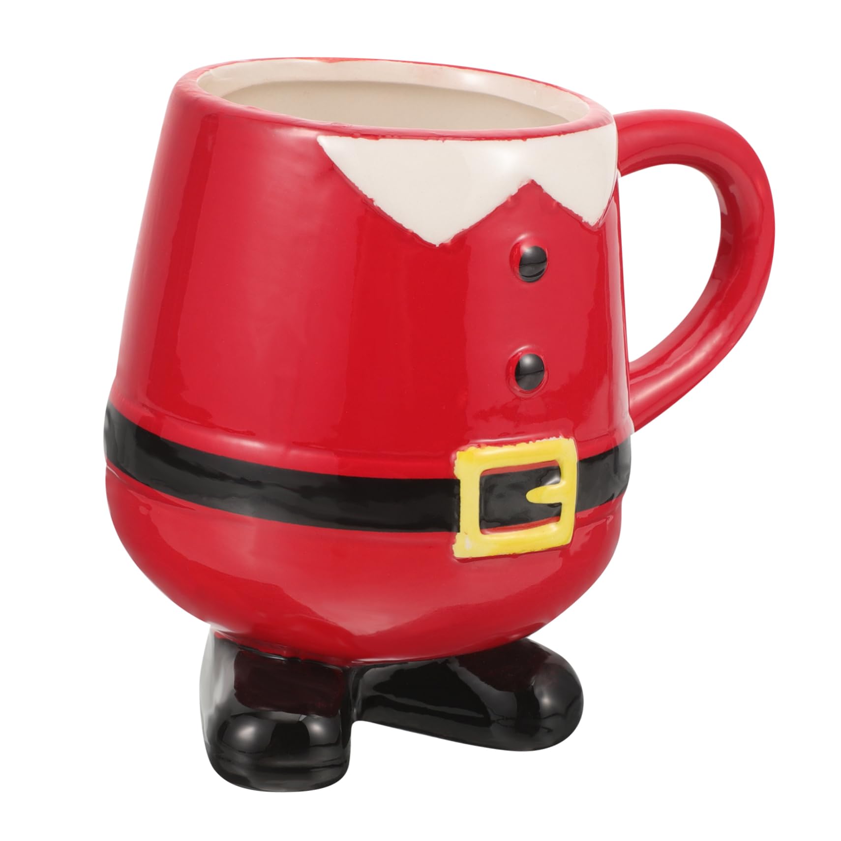 Ciieeo Bonita Taza de Café Decorativa Navideña Tazas de Cerámica de Papá Noel Y Muñeco de Nieve para La Oficina Y El Hogar Taza de Agua Navideña