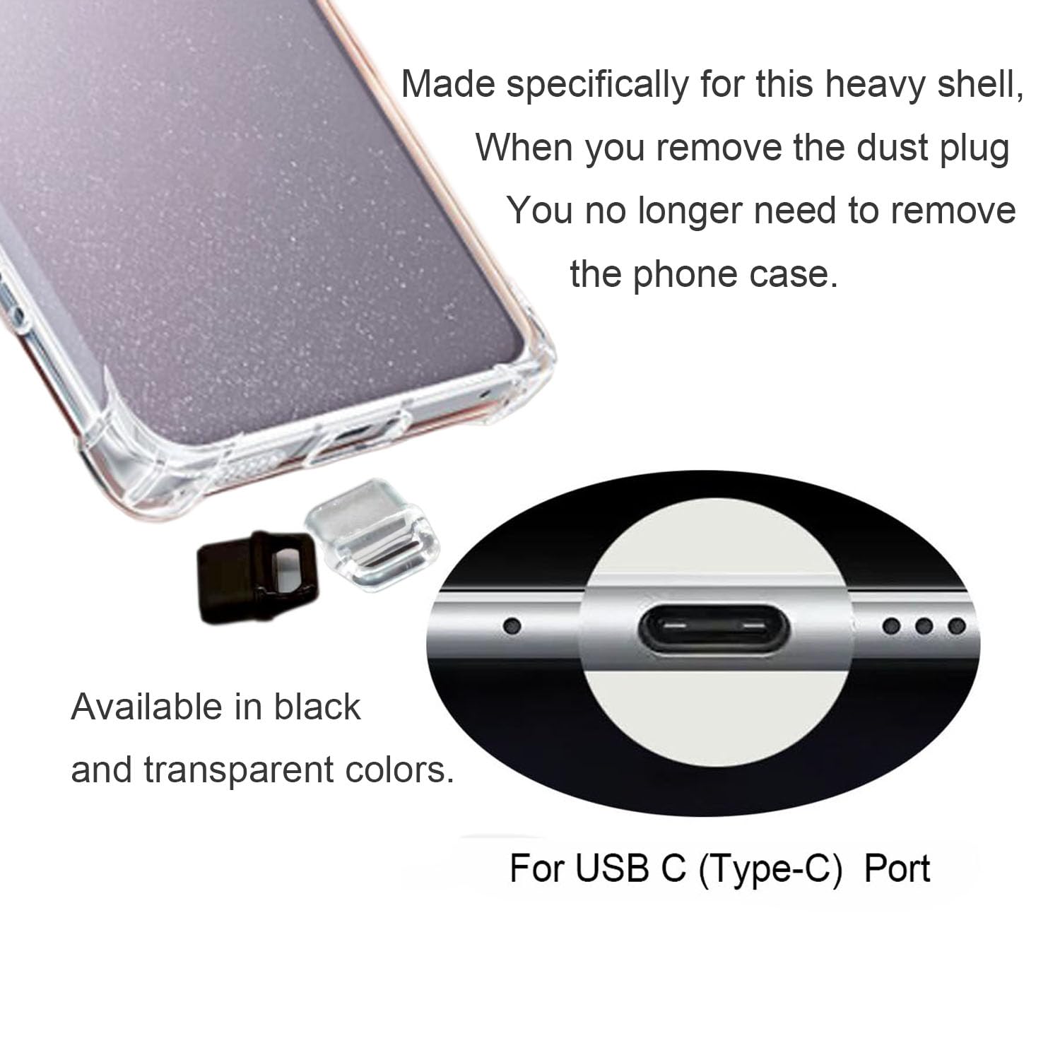 50 Pcs 7 Types USB Port Cover, Silicone USB C Port Dust Plugs Cap Cover For USB A - View #8