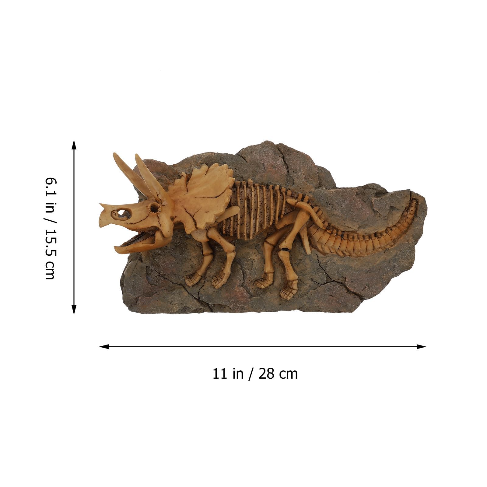 JOINPAYA Figura de Fósil de Dinosaurio para Colgar en Pared, Resina Marrón