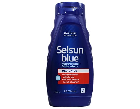 Selsun Blue Shampoo Naturals Dandruff Medicated 11 Ounce (325ml) (6 Pack)