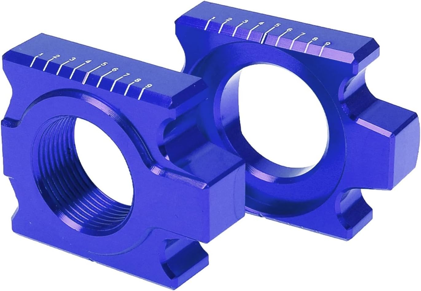 Compatible with 125-450 Motorbike CNC Billet 25mm Rear Axle Blocks Chain Adjuster SX SXF XC XCF TC FC FS TX FX 2013-2023(25mm A Orange)