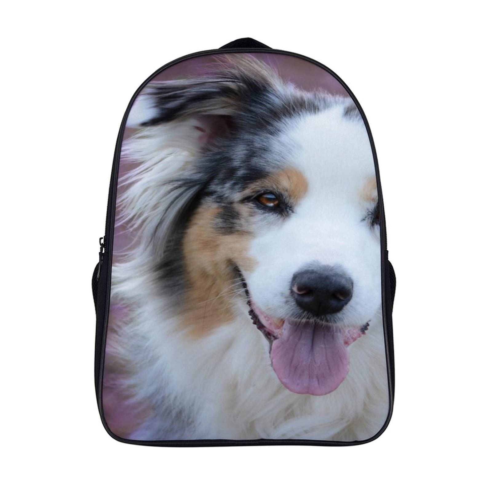 Sac à dos d'école grand confort à motif 3D Australian Shepherd rucksack pour élève