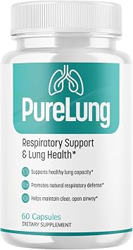 PureLung Capsules - Official Pure Lung Supplement, Premium Formula, Natural Vitamins for Health & Wellness - 60 Capsules for 1 Month