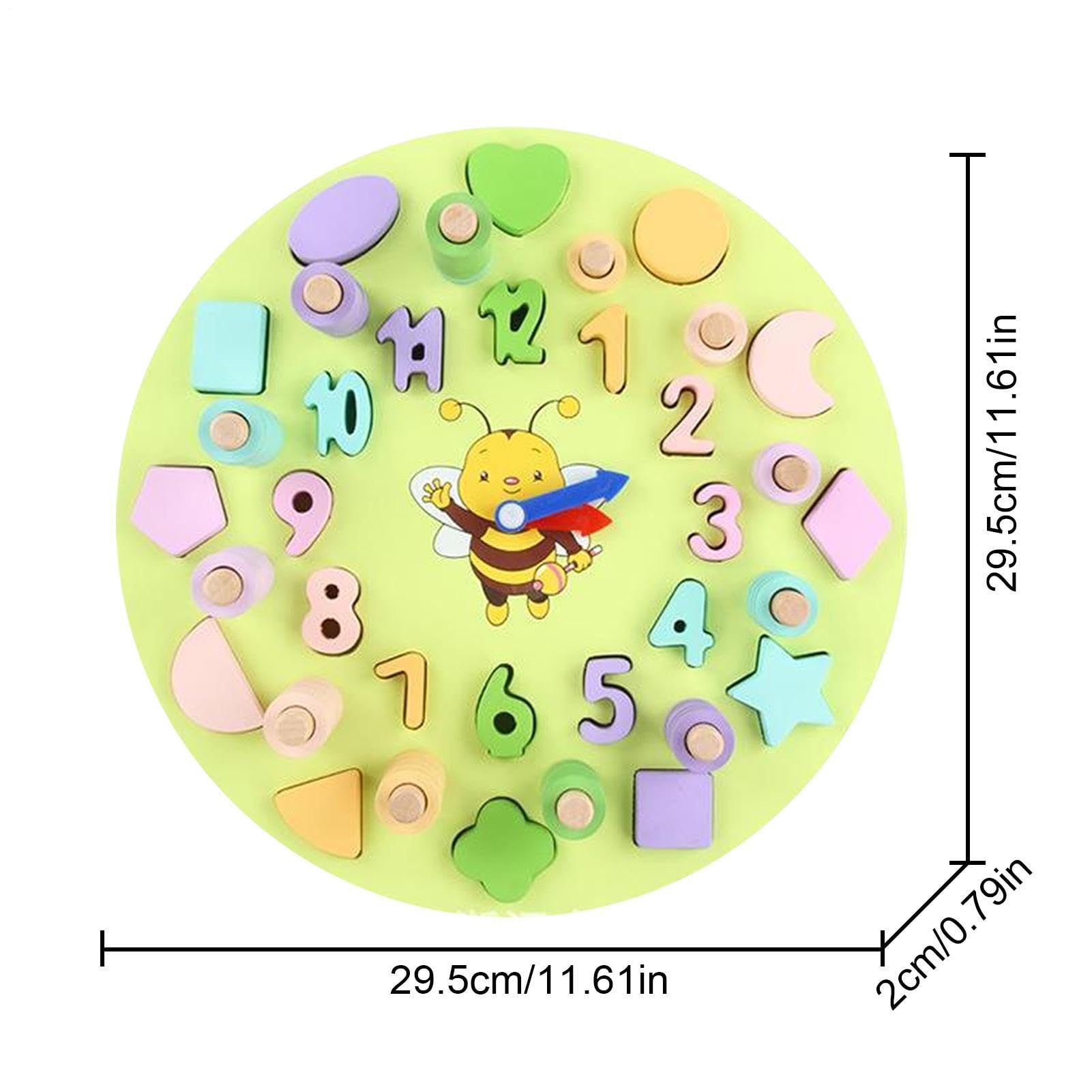 Reloj Educativo, Reloj de Juguete - Juego de emparejamiento de | Formas numéricas de Reloj de Aprendizaje Todo en 1 - Reloj Color Número Matemáticas Material didáctico, Actividades de