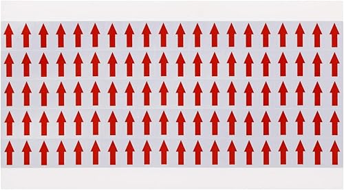Miniatura 5 de ONLYKXY 500 unidades 12 pulgada pequeño rectángulo autoadhesivo rojo flecha pegatina