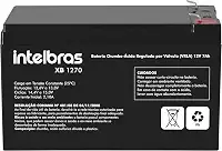 Bateria Selada VRLA 12V 7AH XB 1270 Preto Intelbras