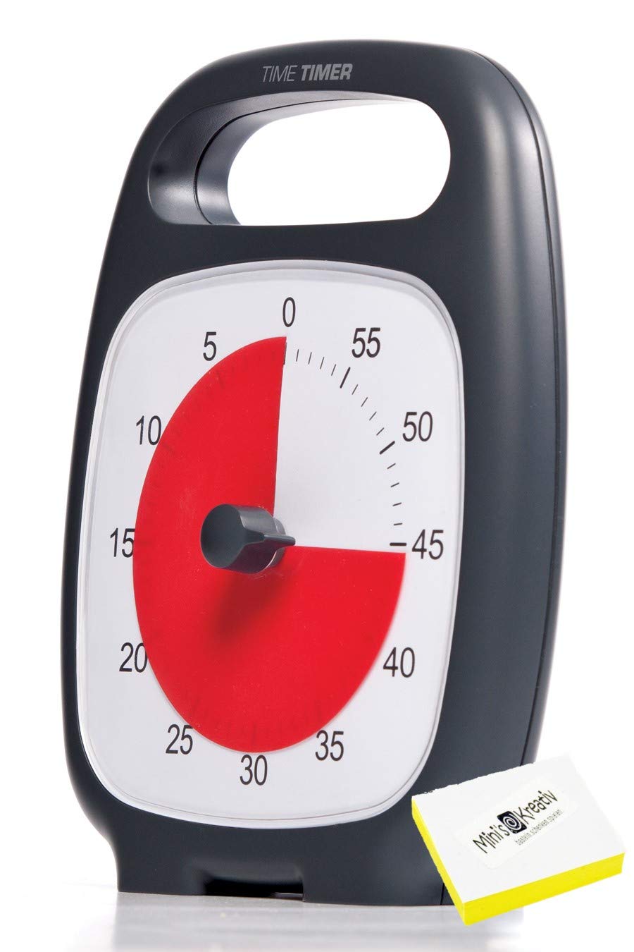 Time Timer Plus 60 min-Black-Uhr für Zeitverwaltung, Zeitmanagement geeignet für Büro, Klassenzimmer, zu Hause, Kinder mit (Kinder mit ADHS, ADD, Autismus, Asperger-Syndrom) inkl. 1x Haftnotiz-Zettel