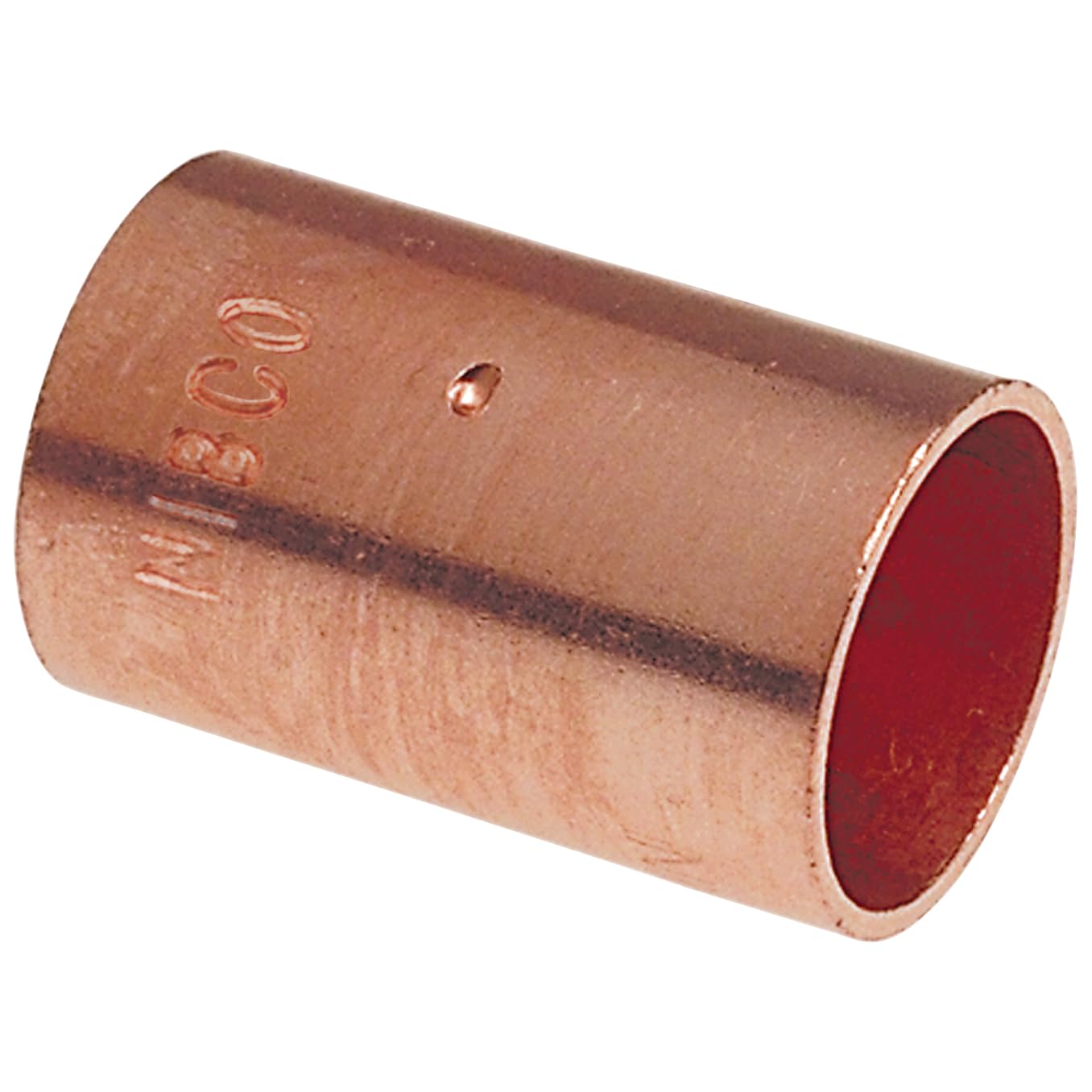 NIBCO Fig No 600-DS, 7/8 in. Copper Coupling with Dimpled Tube Stop, Cup x Cup, Solder