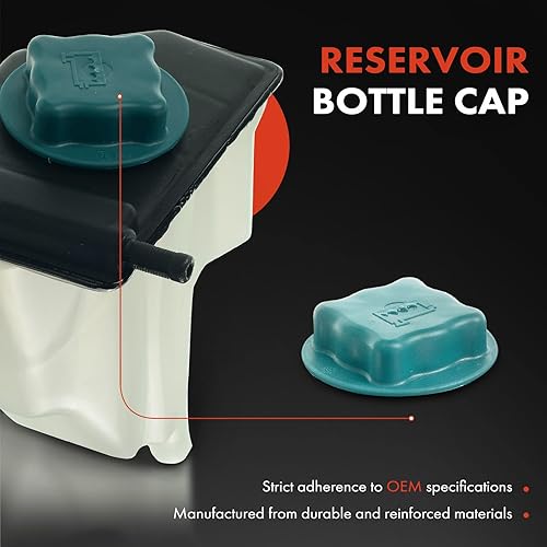 Miniatura 4 de A-Premium Depósito de recuperación de desbordamiento de refrigerante del motor con tapa compatible con Volvo S40 V40 2000 2001 2002 2003 2004 solo