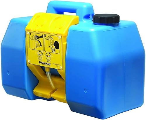 Miniatura 2 de Speakman SE-4400 GravityFlo Lavaojos de emergencia portátil de 9 galones y Accuform, "Estación de lavado de ojos de emergencia para mantener el área