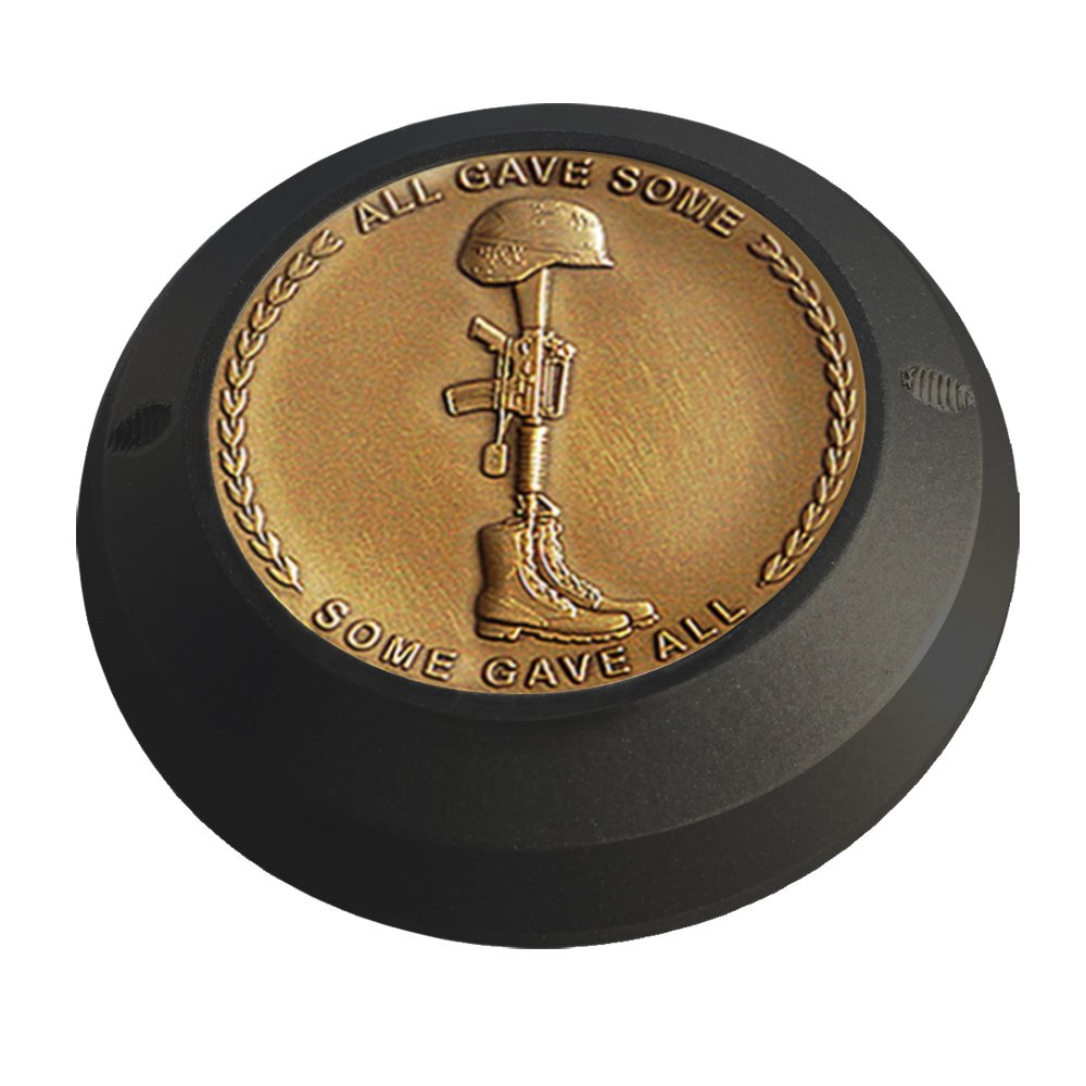 MotorDog69Indian Black Gas Cap Coin Mount Set with Soldier's Cross for Chieftain, Chief Classic, Chief Vintage, Dark Horse, Roadmaster