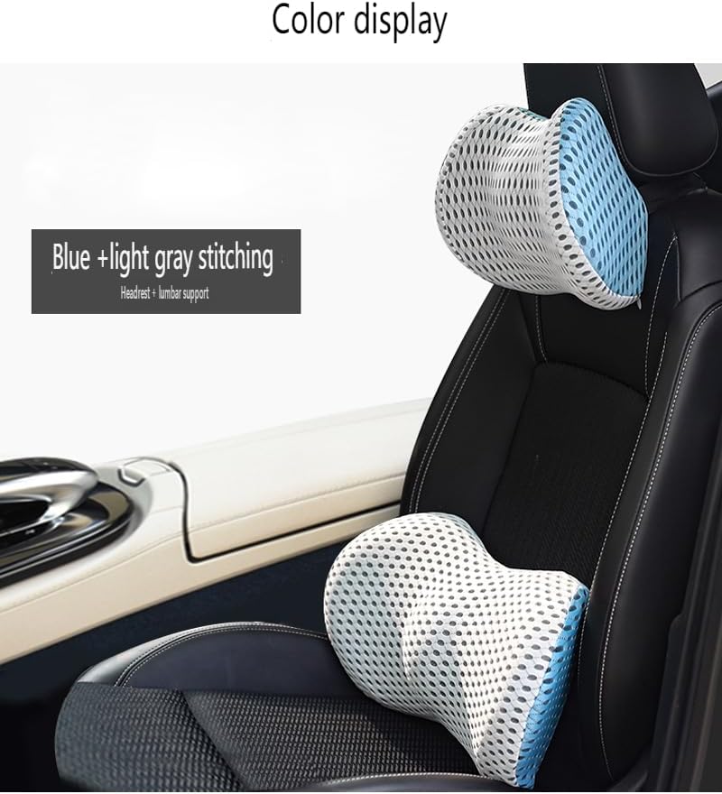 Miniatura 5 de Almohada de apoyo lumbar para silla de oficina y asiento de automóvil, espuma viscoelástica perfectamente equilibrada, cojín de respaldo inferior de