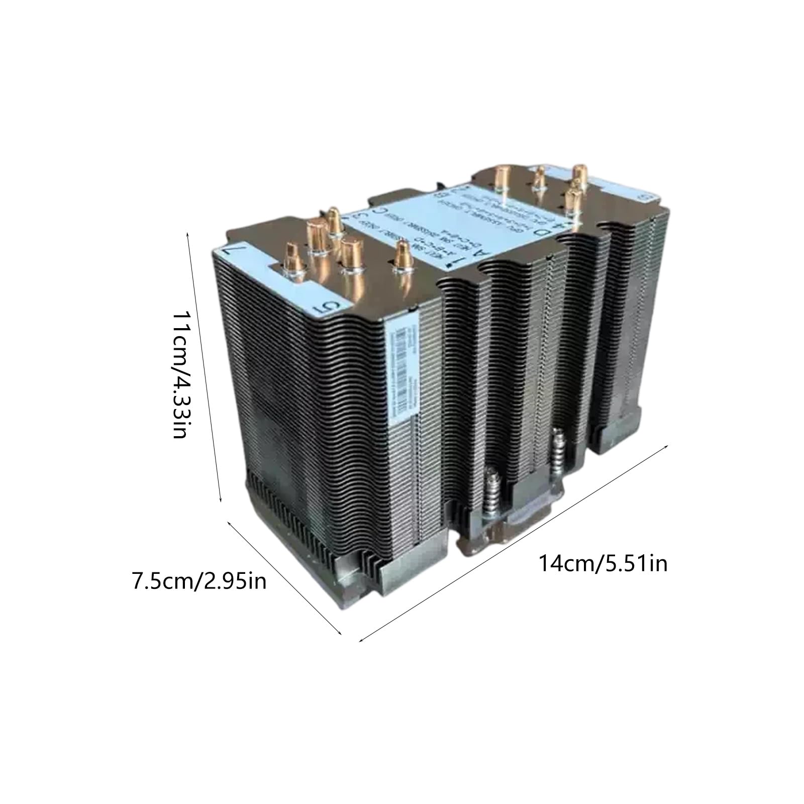 Precyzyjne aluminiowe żebra chłodzące z 10 miedzianymi rurami grzewczymi specjalnie dla serwera V100 / P100 SXM2 Moduł GPU Serwer Chłodzenie GPU