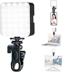 H'MASTON Luz LED Portatil Luz para Gravar Video Iluminação para Camera Clip-on Luz Branca Ajuste de Três Níveis de Brilho Bateria Externa (Não Fornecida) ZB01