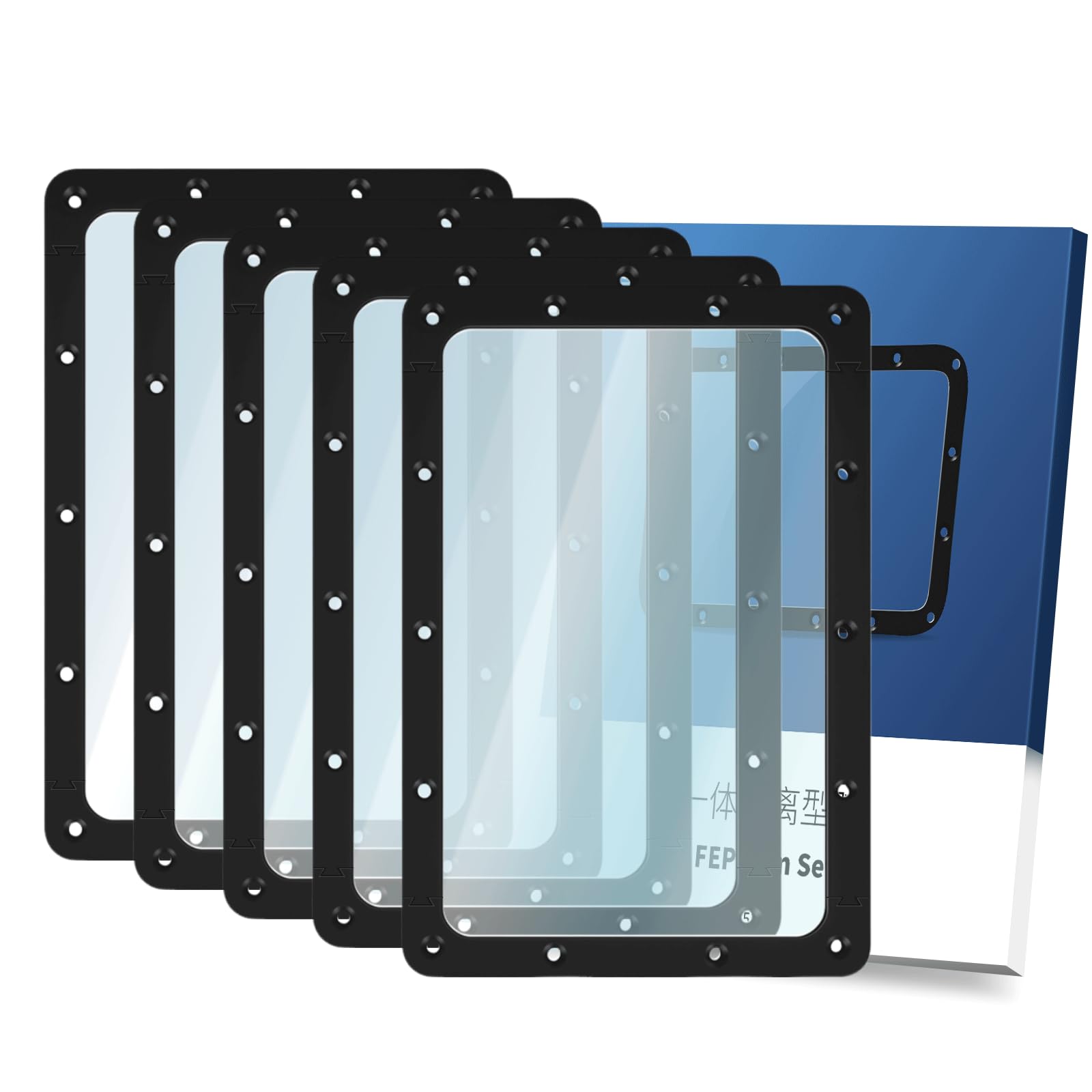 Photo 1 of 5PCS FEP Release Films Replacement for Anycubic Photon Mono 2K/Mono 4K/Photon Ultra/Photon D2, Integrated Design Upgrades Resin Vat Pre-Installed FEP Film for 3D Printer Accessories, 173x115.4x0.15mm