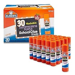 Elmer's Disappearing Purple School Glue Sticks Washable 7 Grams 30 Count