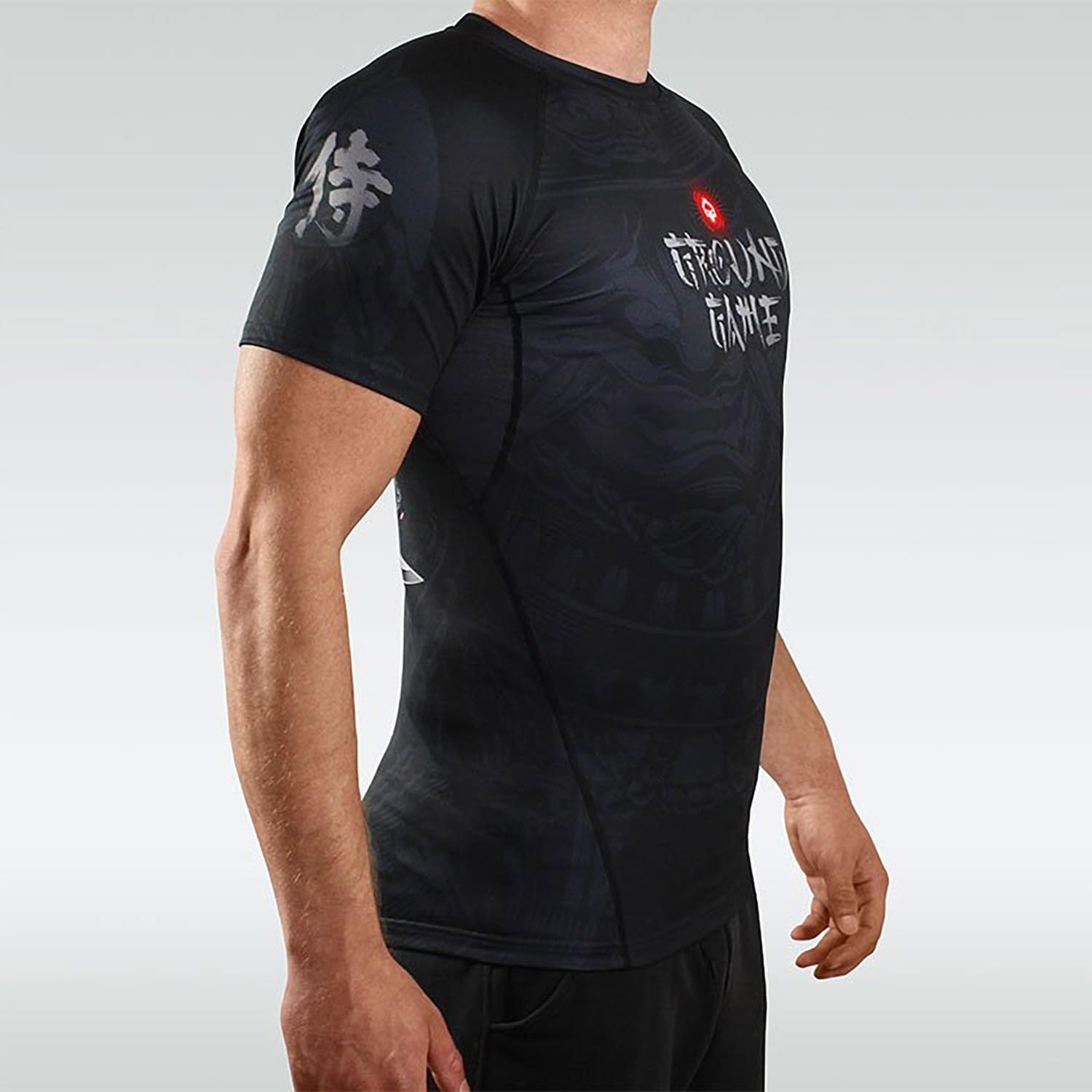 Ground Game Rashguard Herren BJJ MMA Kompressionsshirt Herren Kurzarm, Kampfsport Funktionsshirt