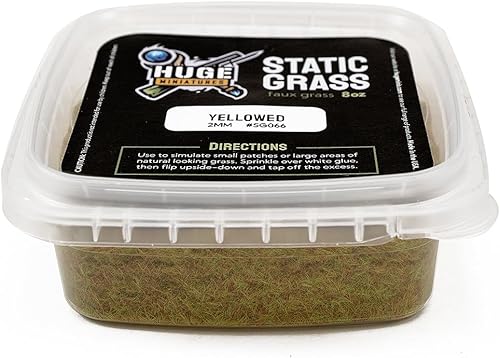 Hierba estática, verde amarillento de 0.079 pulgadas (0.079 in) de verano, primavera, diorama de mesa y base de modelos, otoño, invierno, contenedor