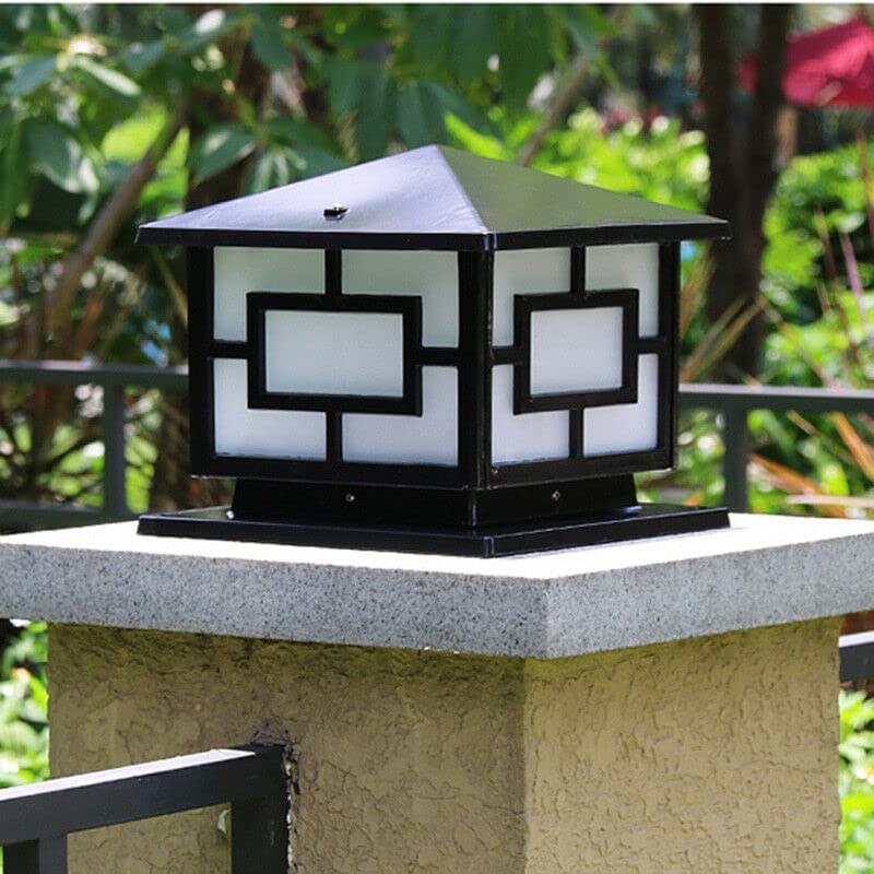 Image of Gate Light Design Aluminium Casting Waterproof Gate Lamp with E27 Holder Type for Home and Garden | Pack of 2 | Antique Black
