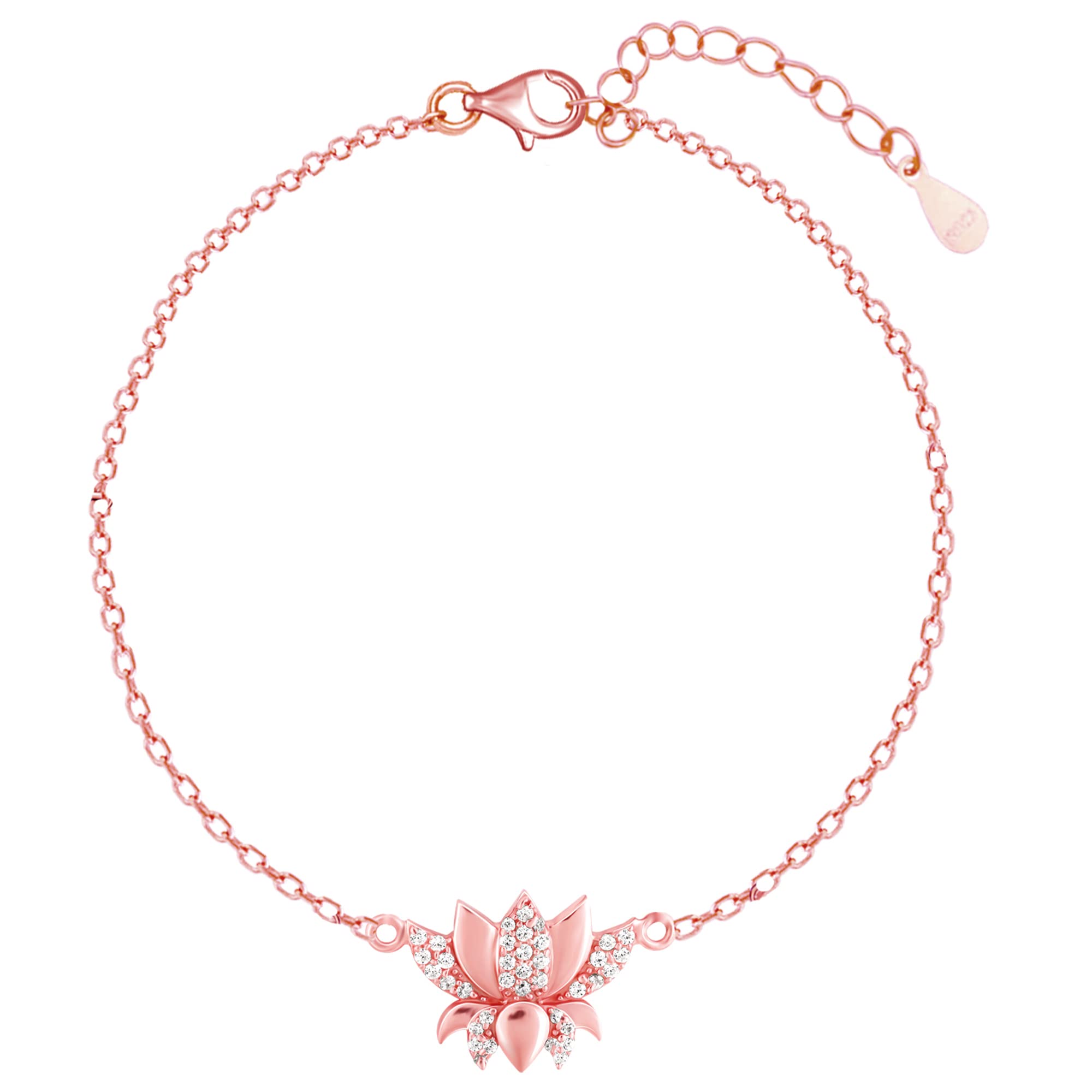 GIVA 925 Silver Rose Gold Lotus Bracelet, Adjustable | Gifts for Women and Girls | With Certificate of Authenticity and 925 Stamp | 6 Months Warranty* (B0BM616VMQ) Amazon Price History, Amazon Price Tracker