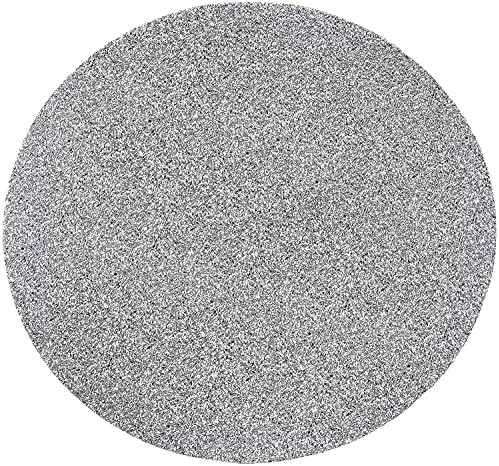 Round Vinyl Elastic Edged Flannel Backed Tablecloth Fitted Table Cover PVC Print Table Pad Home Decor (Gray, Round Tight Fits Table up 40"-44" Diameter)