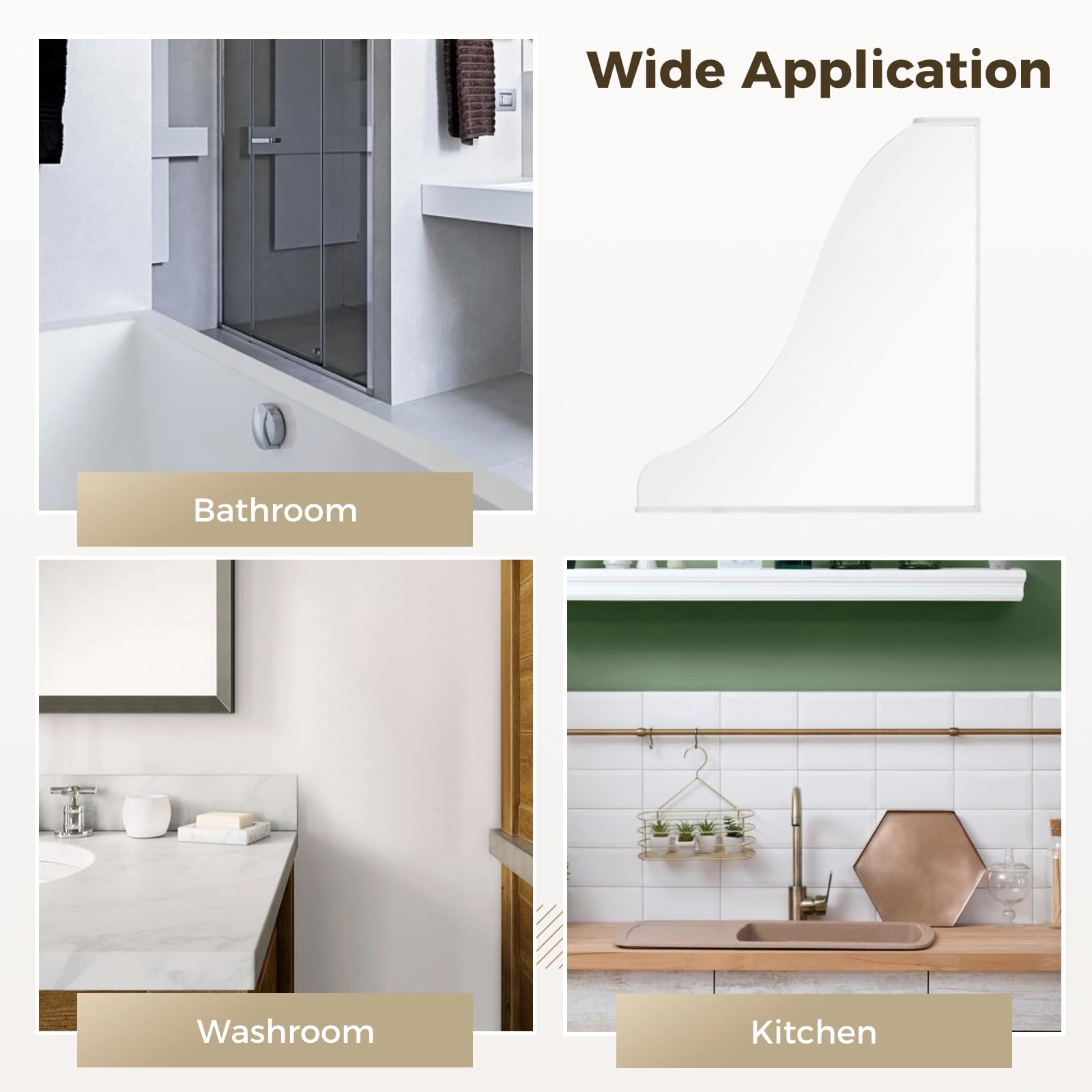 2 Paraspruzzi Per Vasca Doccia - Pannelli Acrilici Trasparenti Con Nastro Adesivo - Foto 8