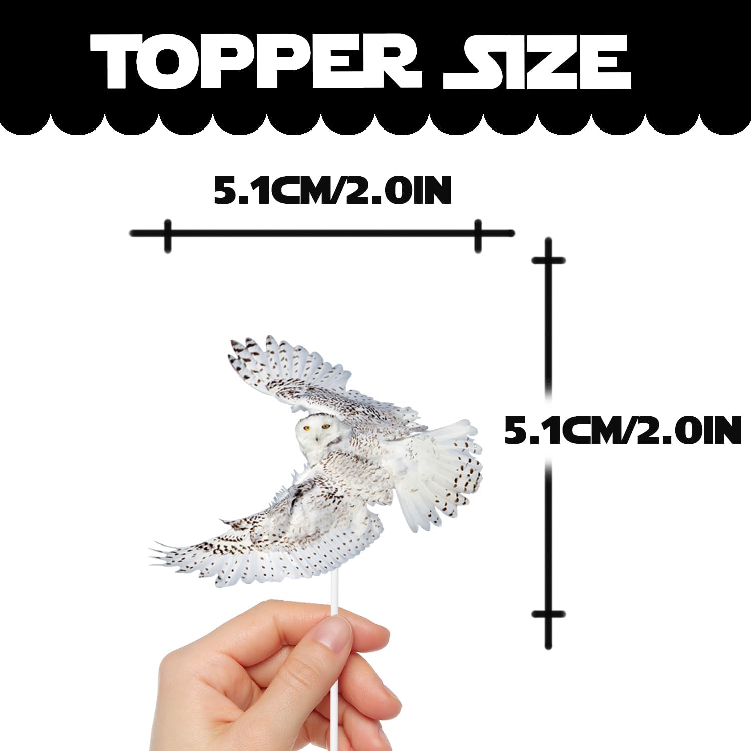 18pcs White Glitter Owl Dessert Cupcake Topper Flying Bird Nature Theme Decor Supplies Baby Shower Boys Girls Happy Birthday Party Decorations - Image 2