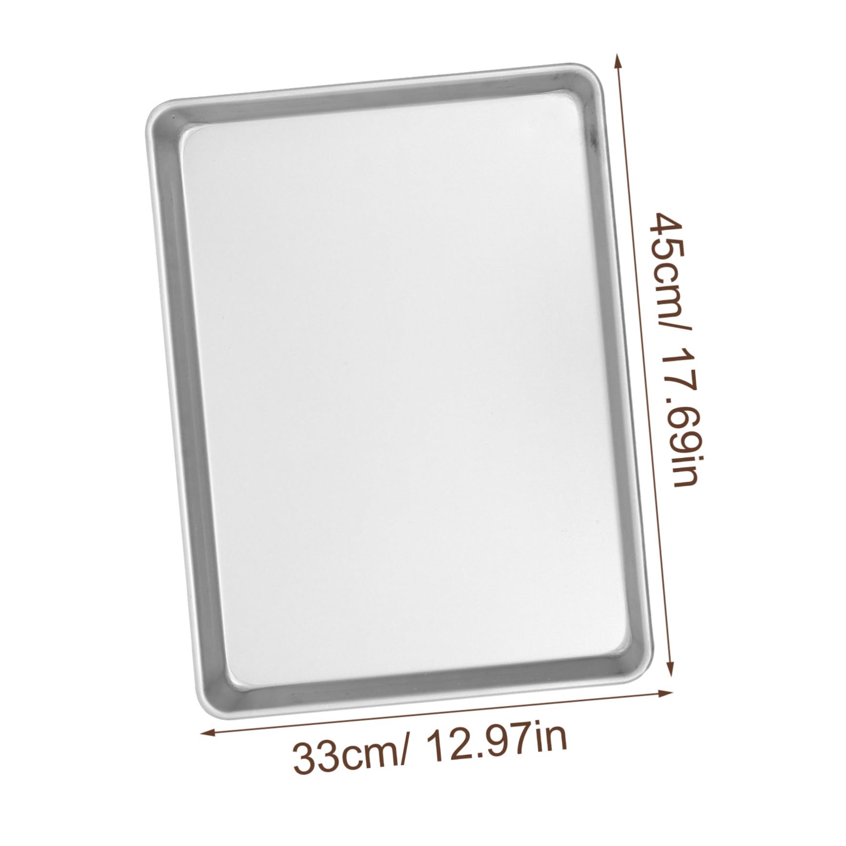 Molde Rectangular para Hornear de Aleación de Aluminio, Plata | Superficie Lisa, Tamaño Compacto, Resistente a Temperatura, Fácil de Limpiar