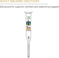 Vista 2 de Hugo Mobility Adjustable Crutches for Walking, Tall Adult Walking Crutches, Comfortable Lightweight Crutches with Underarm Pad and Hand Grip