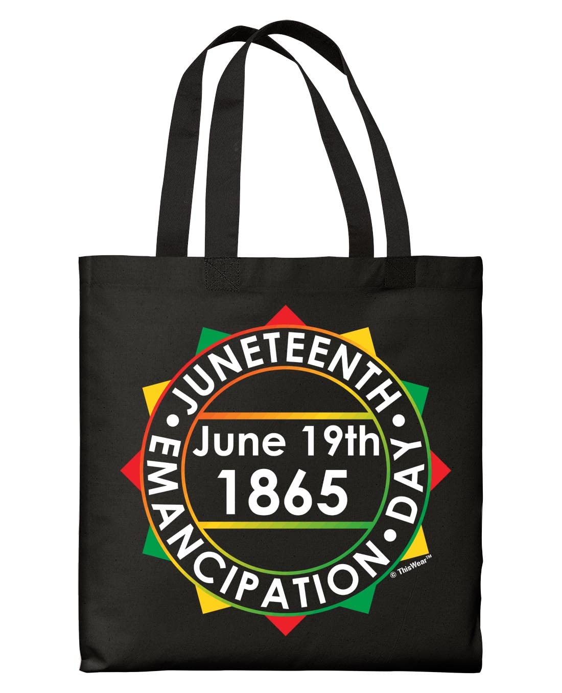 ThisWear June 19th 1865 Juneteenth Emancipation Day Canvas Tote Bag