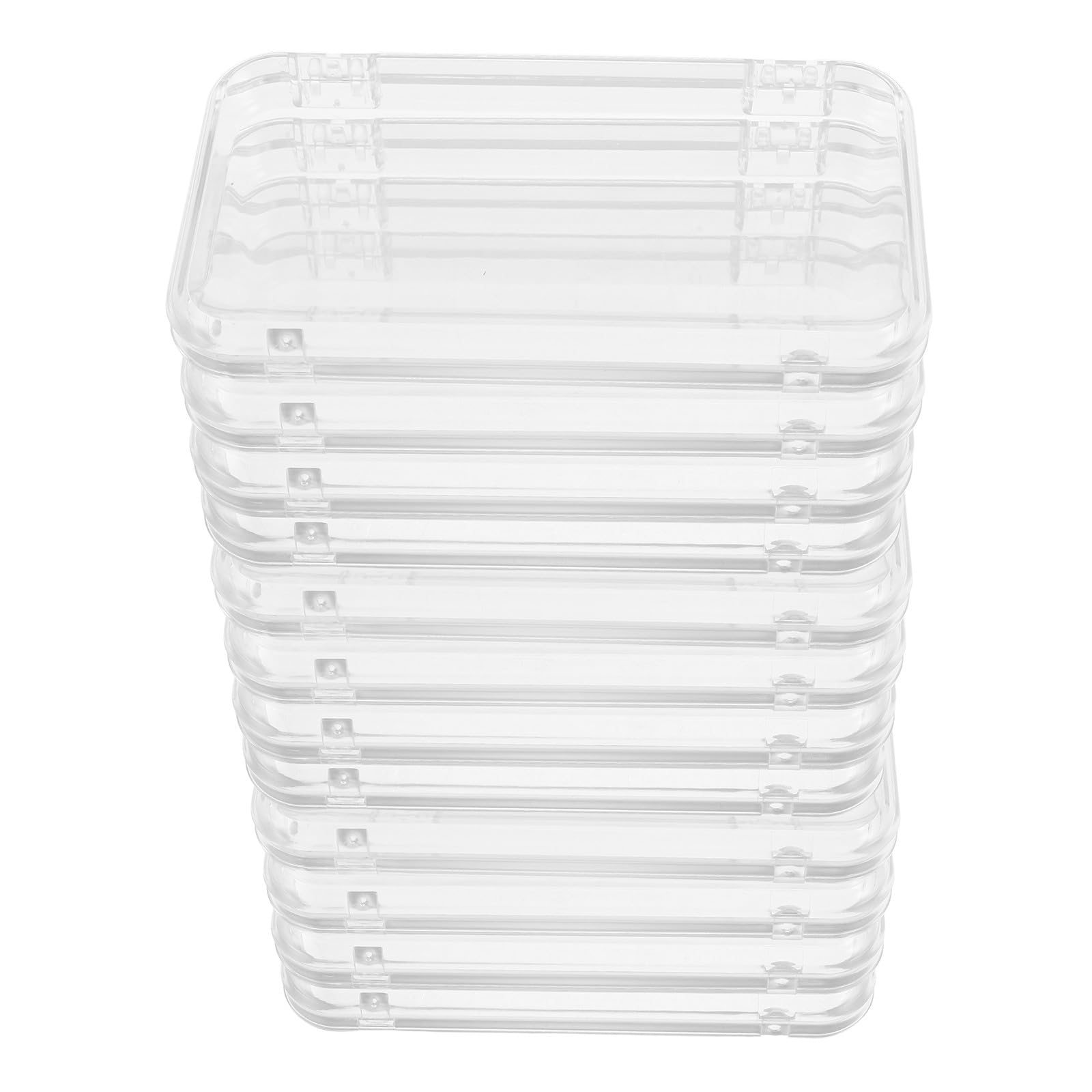 Boîte pour ongles à pression plastique léger rangement capsules rectangulaire