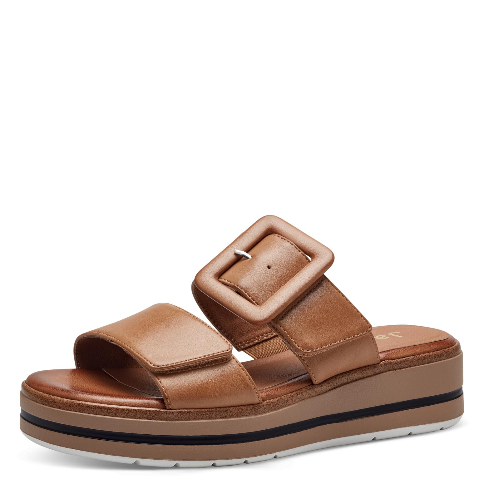 Jana Women's 8-27271-42 Flat Sandal, Brown, 7.5 UK