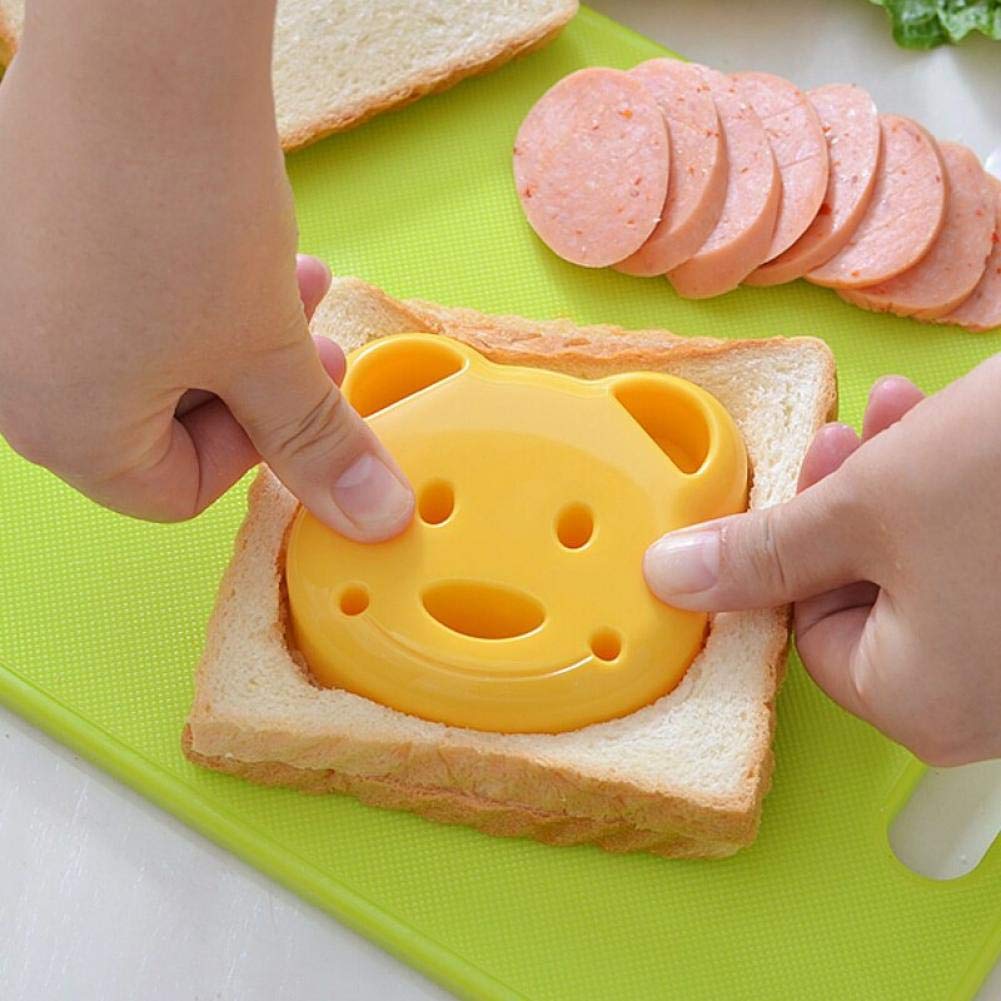Tossper Yellow Sandwich Bread Mold Small Bear Shape Cake Mold Maker Mould Cutter Craft Baking Tool