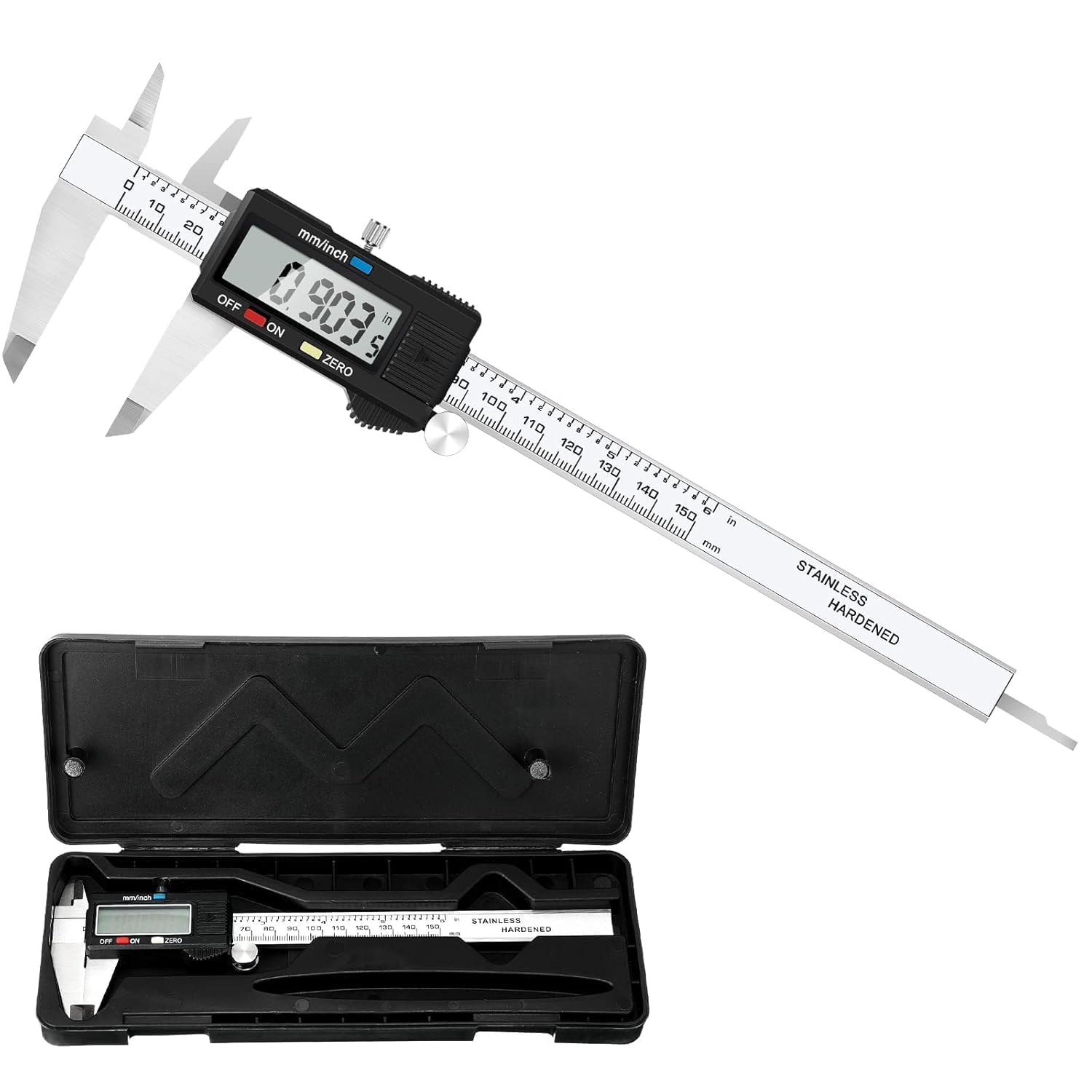 Aditi Enterprise Digital Caliper Measuring Tool, Stainless Steel Vernier Caliper Digital Micrometer with Large LCD Screen, 6 Inch/150mm Caliper Tool for DIY/Household (NEW 150mm Stainless steel)-image-10