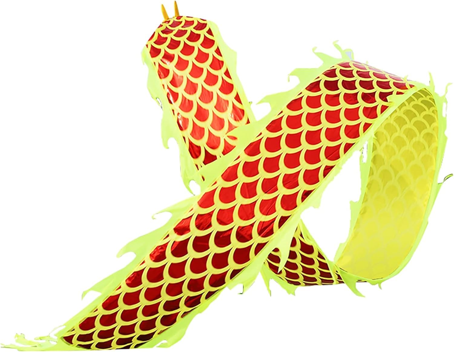 TFG - Ttfd Dragon Pattern Dragon Dance Ribbons, Fitness Dragon Dance Ribbons, Park Fitness Sports Ribbons(Yellow,8m/26.2ft)