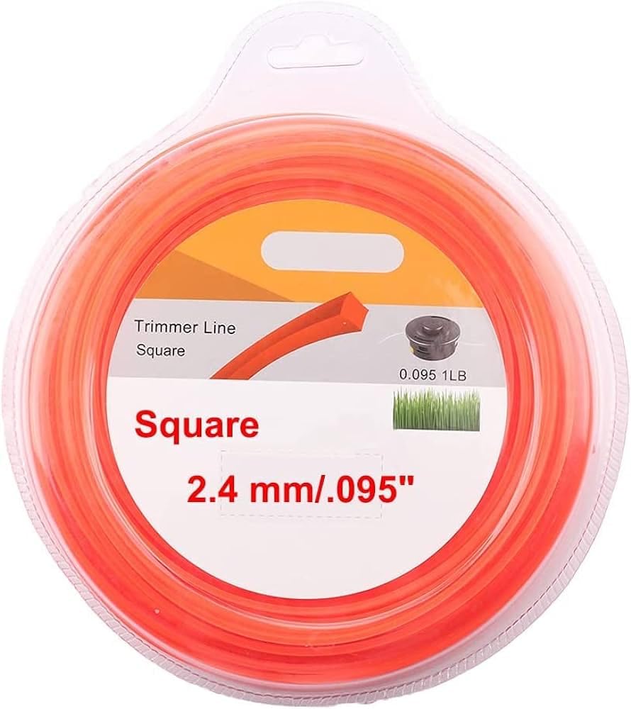 SADAIV NIPUN Powered by SN 2.4MM 50mtr Square Trimmer Line Heavy Duty Nylon Brush Cutter Trimmer Strimmer Line Cord String Wire Red Yellow White Green Coluer-image-18