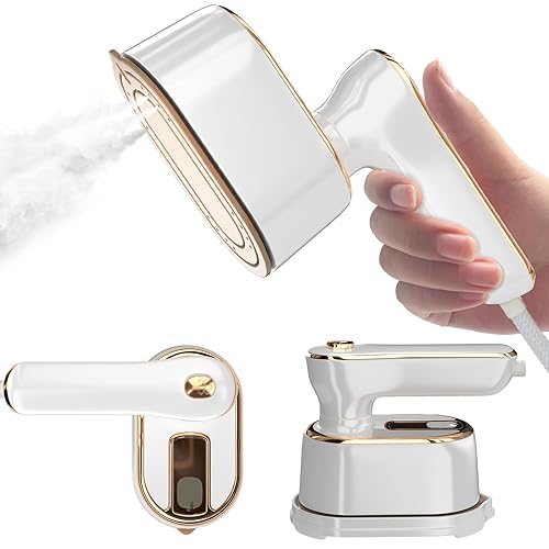 Travel Steamer Iron for Clothes Mini - Portable Ironing Machine Travel Small Size Portable Steamer Travel College Dorm Home Essentials Steamer for Clothes(White) - 6.1*3*4.2 in - White