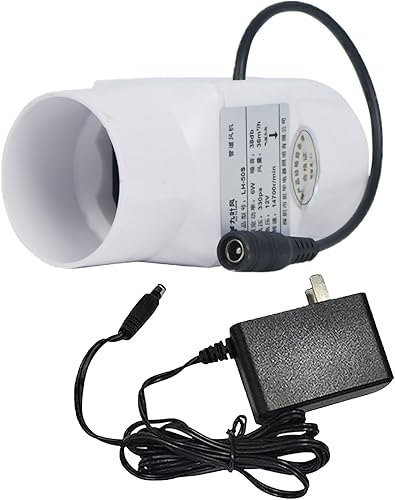 Miniatura 1 de Ventilador de conducto en línea de 2 pulgadas, 1.969 in, extractor de humos de admisión de 6 W, 12 V, kit de conducto de filtro de ventilador
